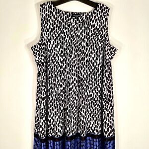 BLACK & WHITE PERCEPTIONS WOMAN SLEEVELESS DRESS 3X